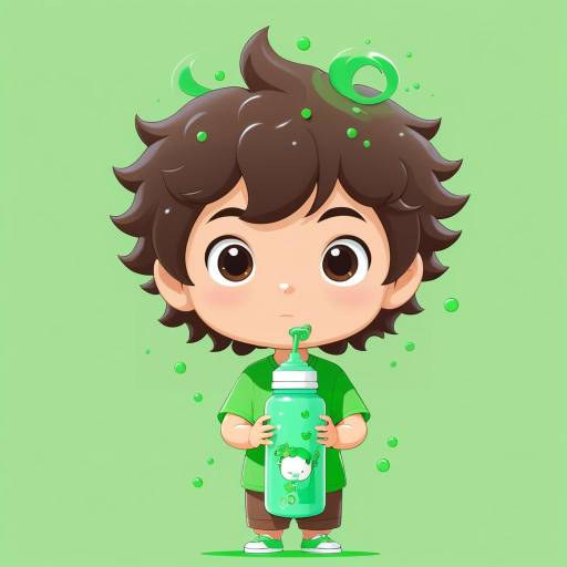Charming Chibi Boy in Summer Scene