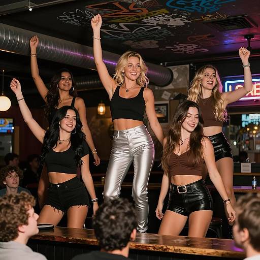 Vibrant Bar Dance Party Scene