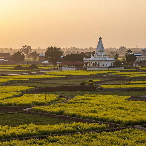 Panoramic Punjabi Countryside at Dawn