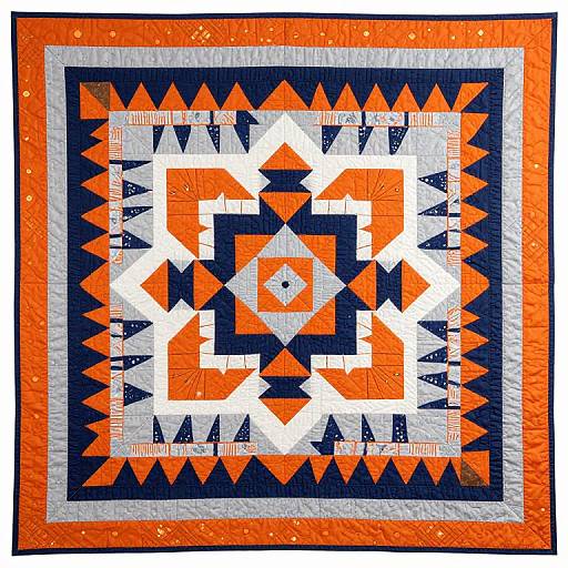 Vibrant Geometric Memory Quilt Design