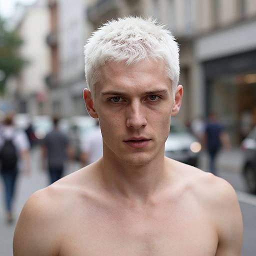 Candid Urban Portrait of European Man