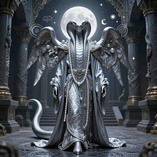 Silver Viper Mage in Moonlit Ruins