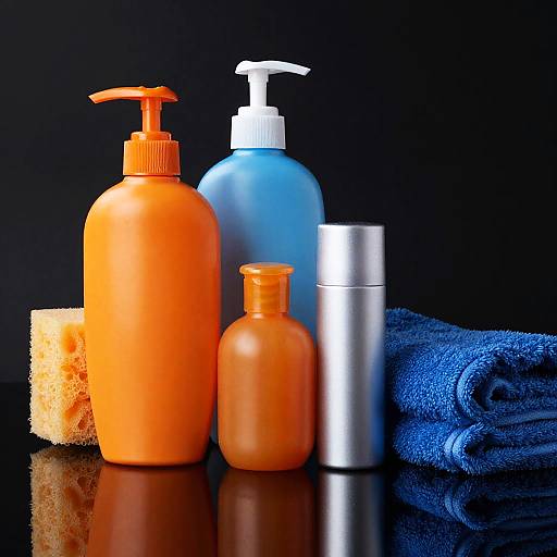 Colorful Bath Essentials Still Life