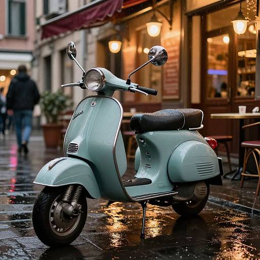 Retro Vespa by Rainy Café