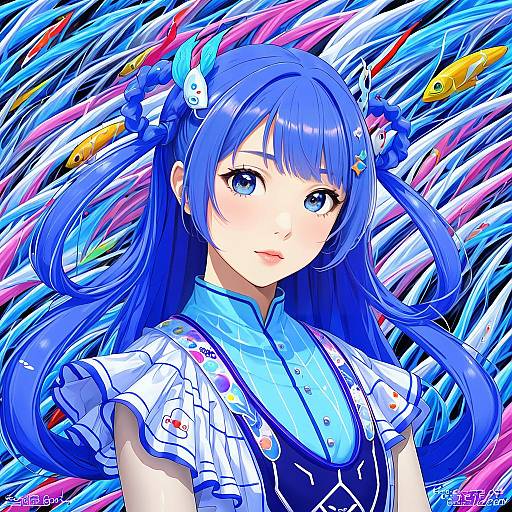 Illustration of Asari nanami, idolmaster in the style of Lam (ramdayo)