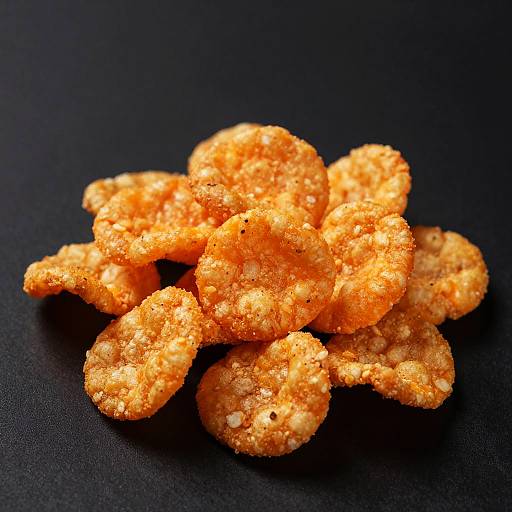 Bright Orange Crumbly Snack Close-up