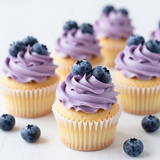 Lavender Frosted Vanilla Cupcakes