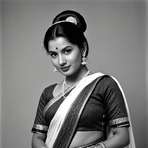 Elegant Mandakini Cosplay in Traditional Saree