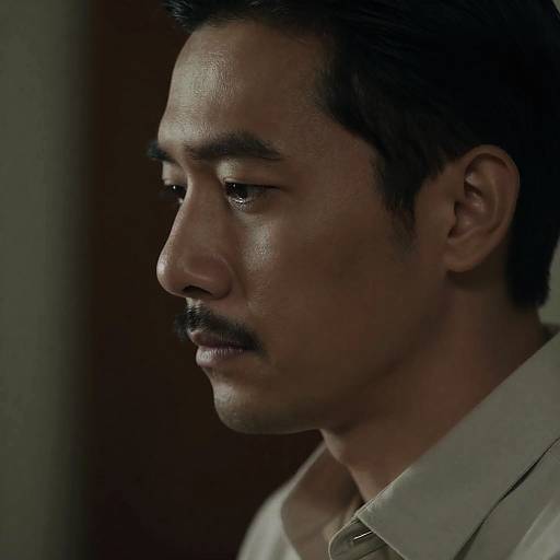 Serious Portrait of an Asian Man