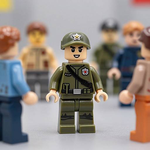 Toy Soldier Among People