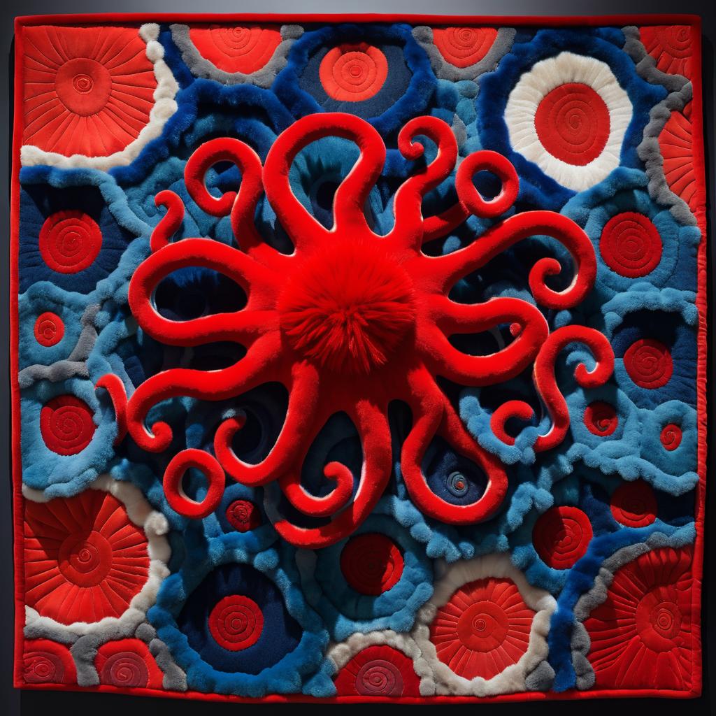 Abstract Octopus and Coral Reef Sculpture