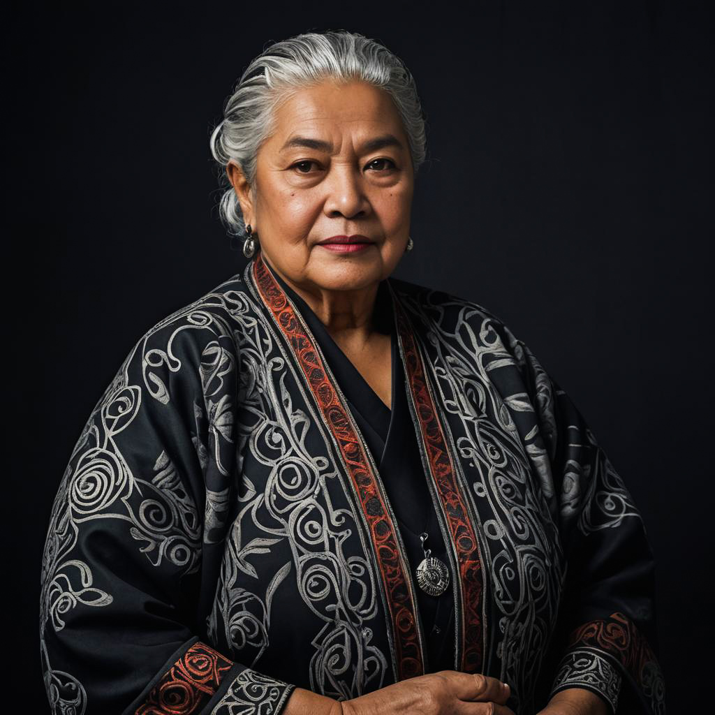 Proud Māori Elder in Traditional Attire