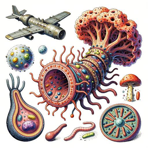 Eternity: Bioluminescent Fungal-Coral Chimera Diagram