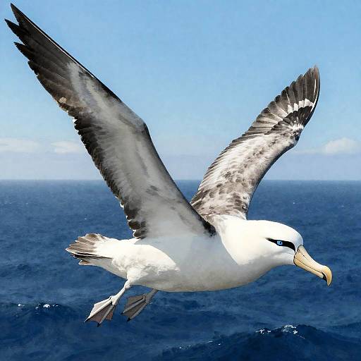 Soaring Albatross Over Ocean