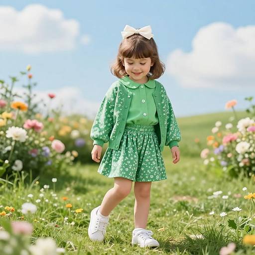 Young Girl in Sunny Meadow