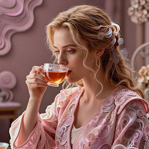 Specular Rachel Drinking Tea Blade Runner