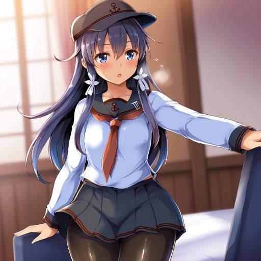 Illustration of Akatsuki kai ni (kancolle), kantai collection in the style of Ubanis