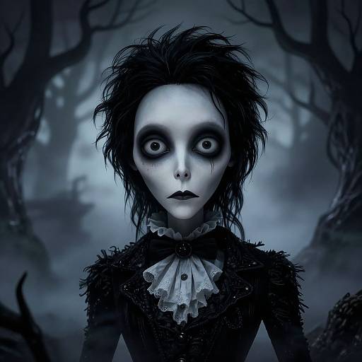 Mysterious Victorian Portrait in Burton Style