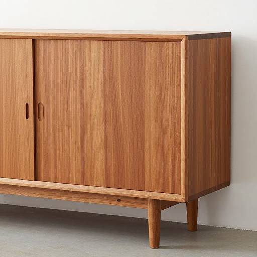 Modern Danish Teak Drop-Front Cabinet
