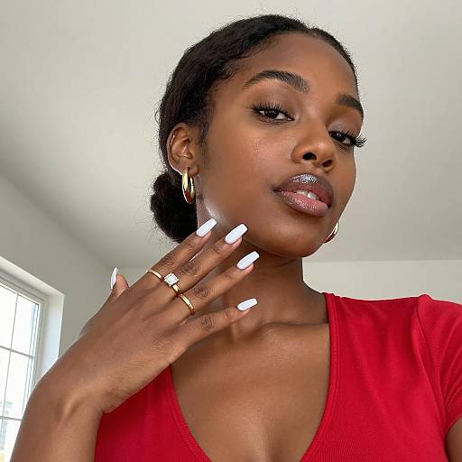 Elegant Portrait of a Dark-Skinned Woman