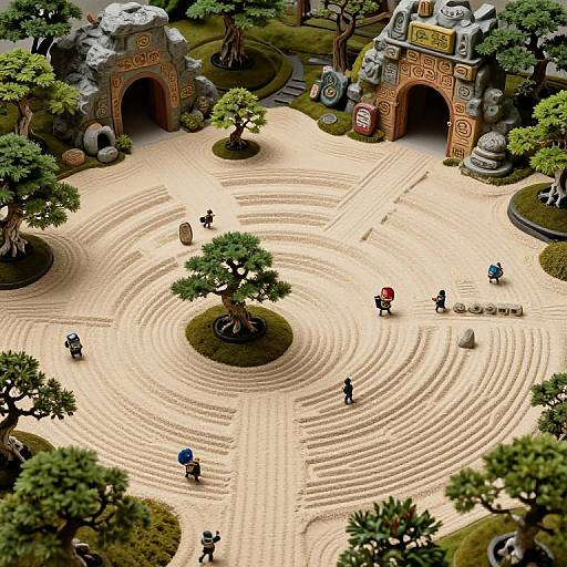 Zen Garden Labyrinth Diorama Adventure