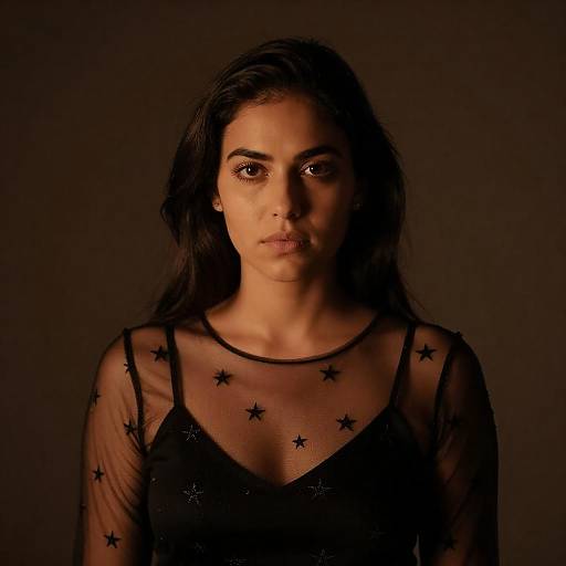 Enchanting Portrait of a Woman in Dark