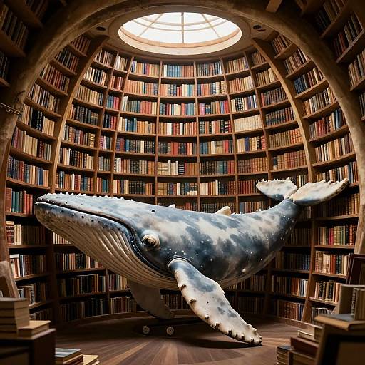 Whispering Library Within Whale Ribcage