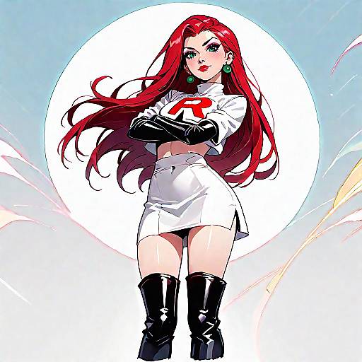 Solo Anime Character in Team Rocket Uniform