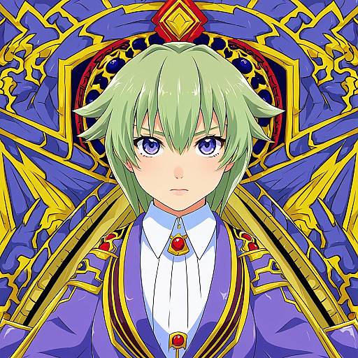 Illustration of Mutou yuugi, yu-gi-oh! in the style of Kaoling