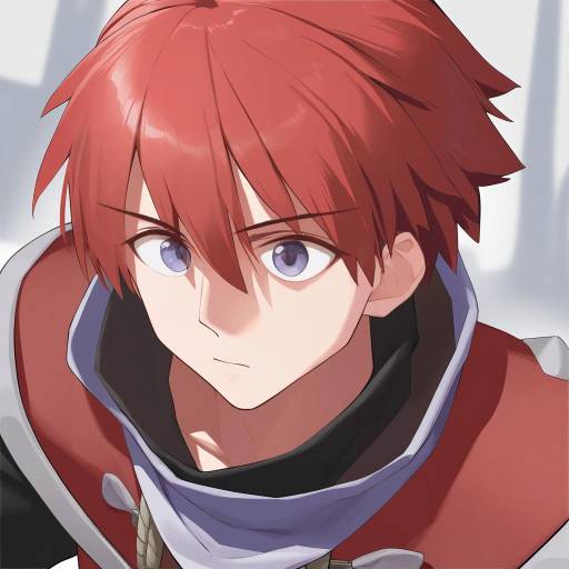 Illustration of Adol christin, ys in the style of Kaisen chuui