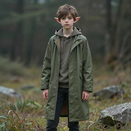 Realistic Elf Boy in Soft Lighting