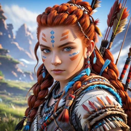 Portrait of Aloy from Horizon Zero Dawn