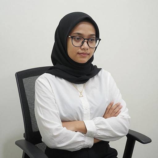 Portrait of Young Asian Woman in Hijab