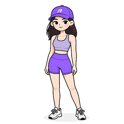 Sporty Woman in Grey Activewear