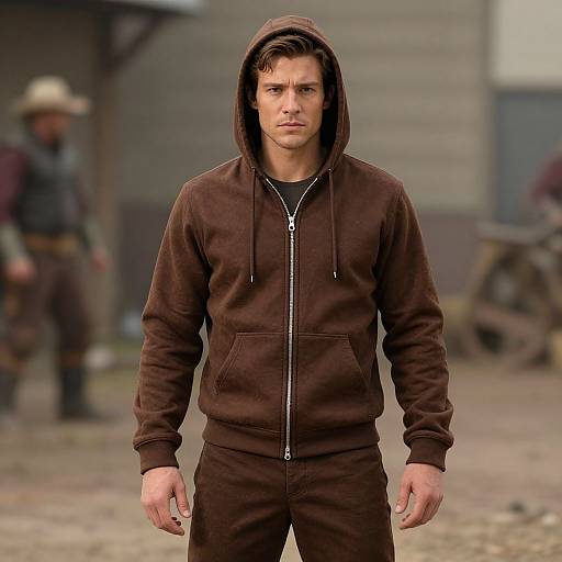 Photorealistic Male in Zipper Hoodie