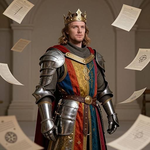 Regal Warrior in Fantasy Armor