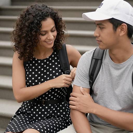 Joyful Outdoor Moment Between Friends