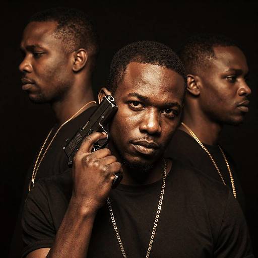 Intense Portrait of Three Men