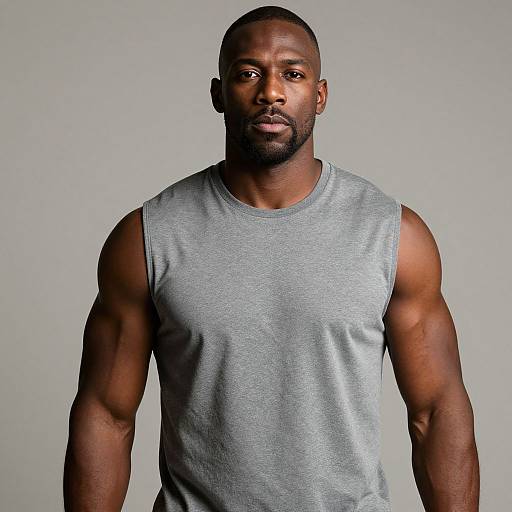 Confident Muscular Black Man Portrait