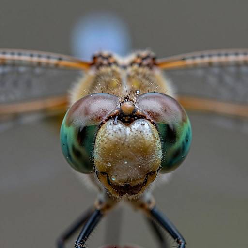 Stunning Macro Capture of Dragonfly Face