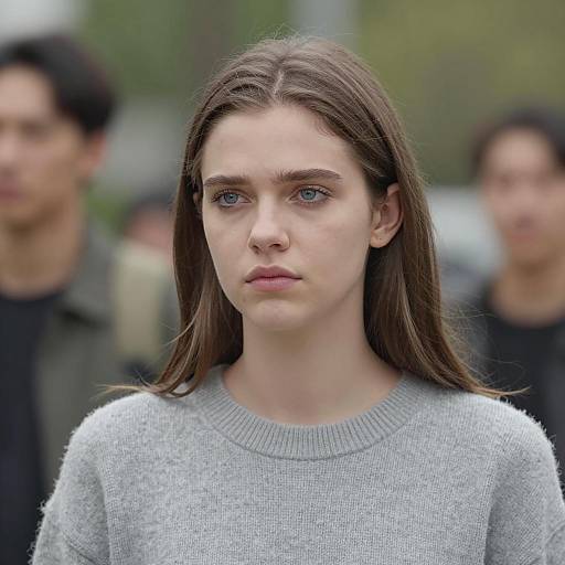 Serious Young Woman in Natural Light