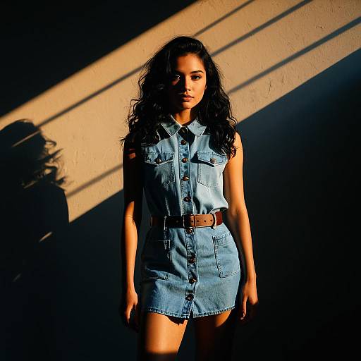 Twilight Rooftop Garden Fashion Scene