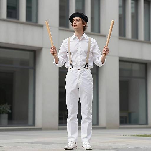 Stylish Man in Modern Urban Setting
