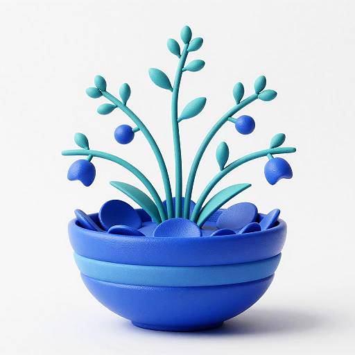 Contemporary Satin Sapphire Still Life