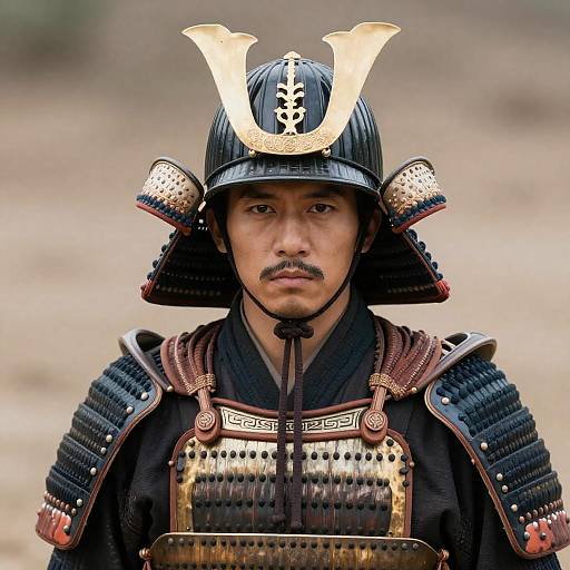 Male Samurai in Traditional Armor