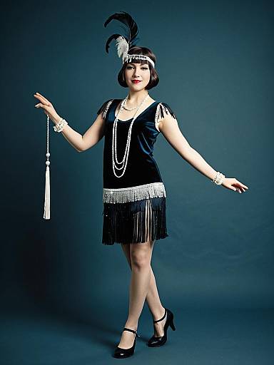 Photorealistic Woman in Flapper Costume