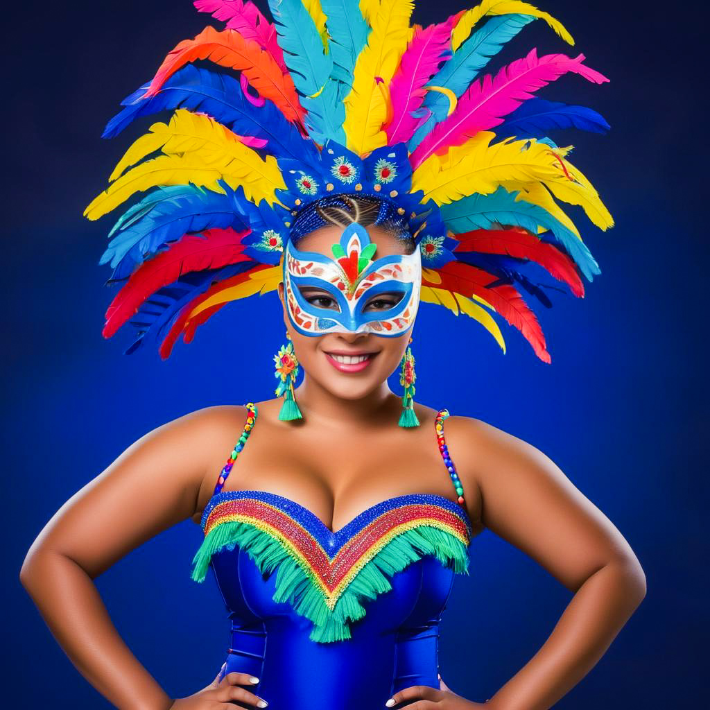 Excited Teen in Vibrant Carnival Costume