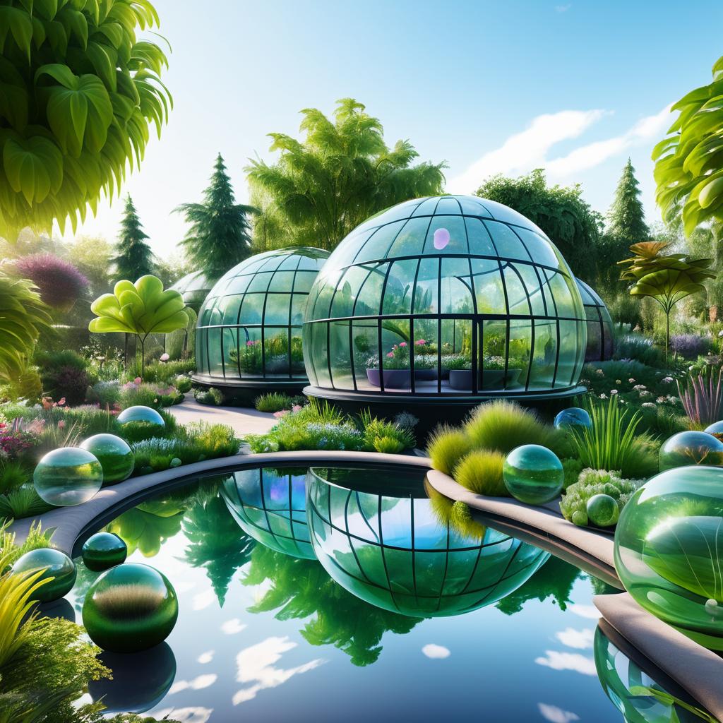 Whimsical Greenhouse in a Botanical Oasis