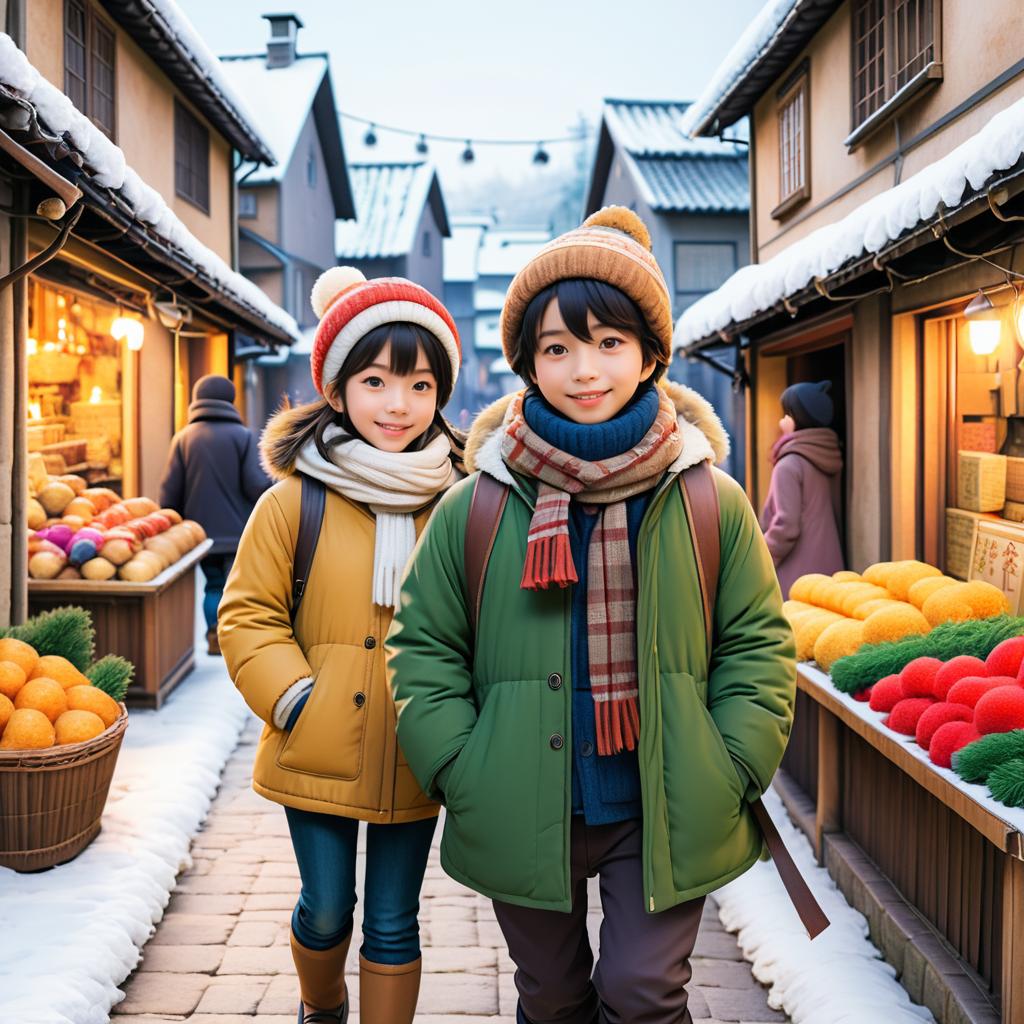 Nostalgic Friends at a Village Market