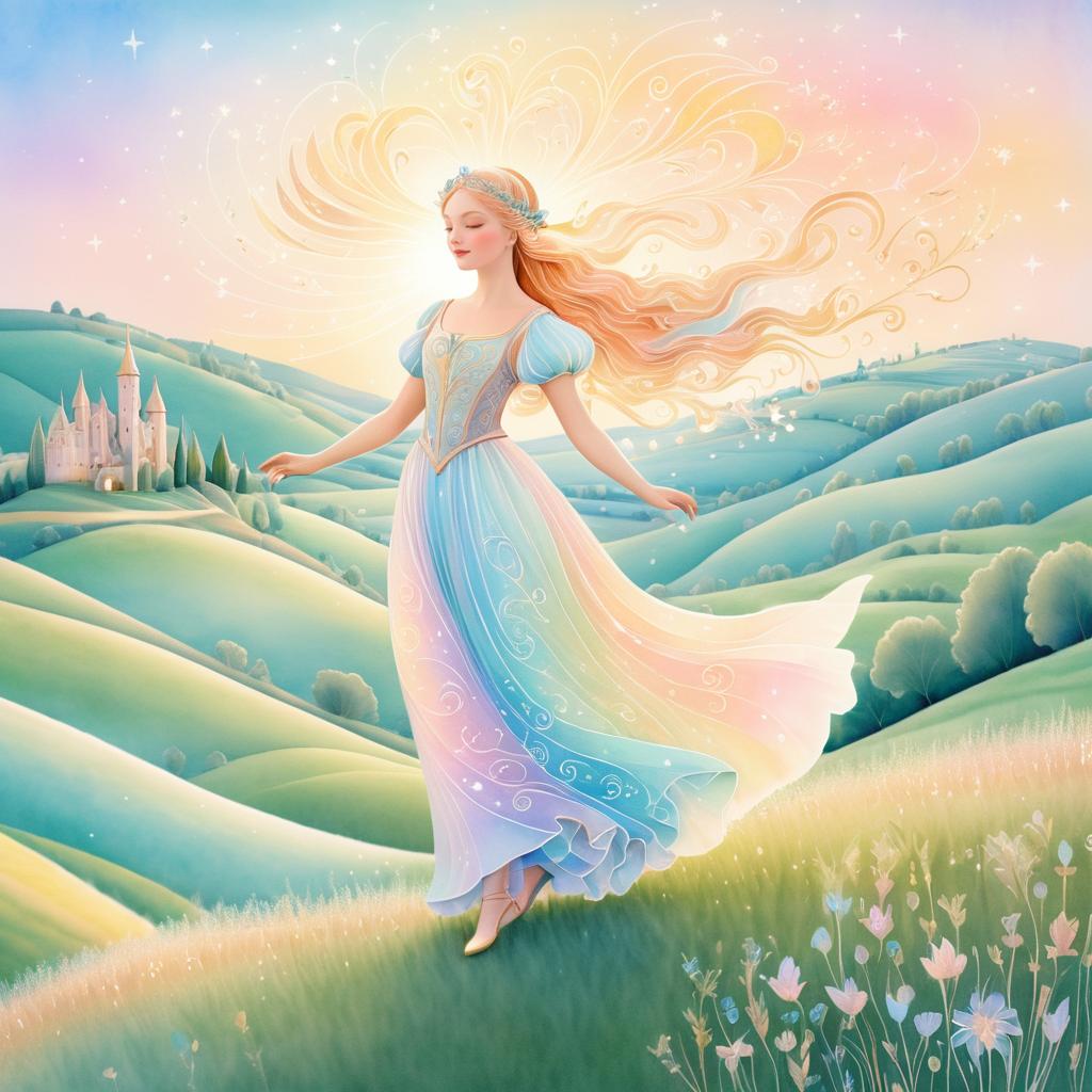 Radiant Fairy in a Pastel Realm